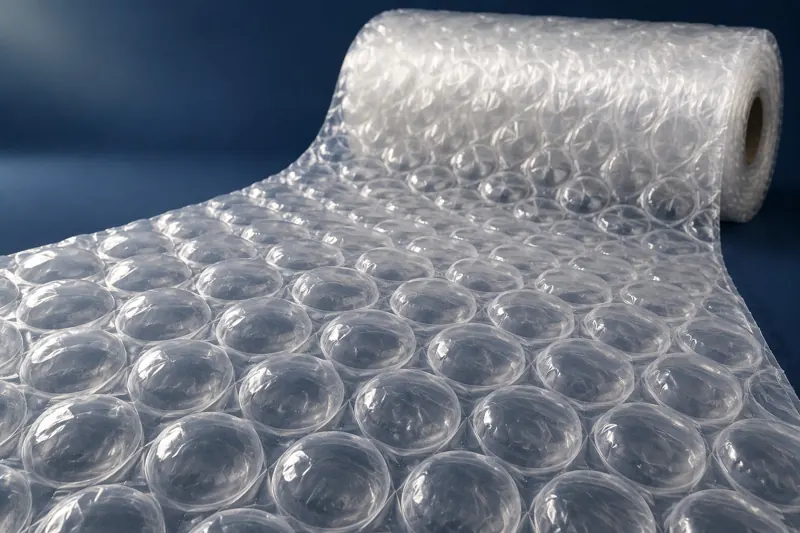 Иллюстрация: рулон плёнки Big Bubble с крупными воздушными ячейками