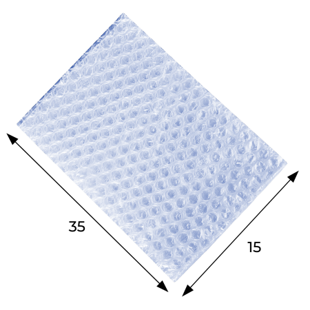 Пакет воздушно-пузырьковый 15х35 см, Антистатик, 3 слоя, плотность 75 — фото